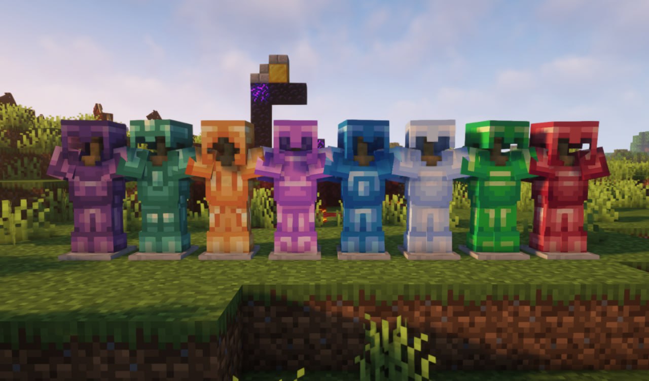 Ряд сетов брони